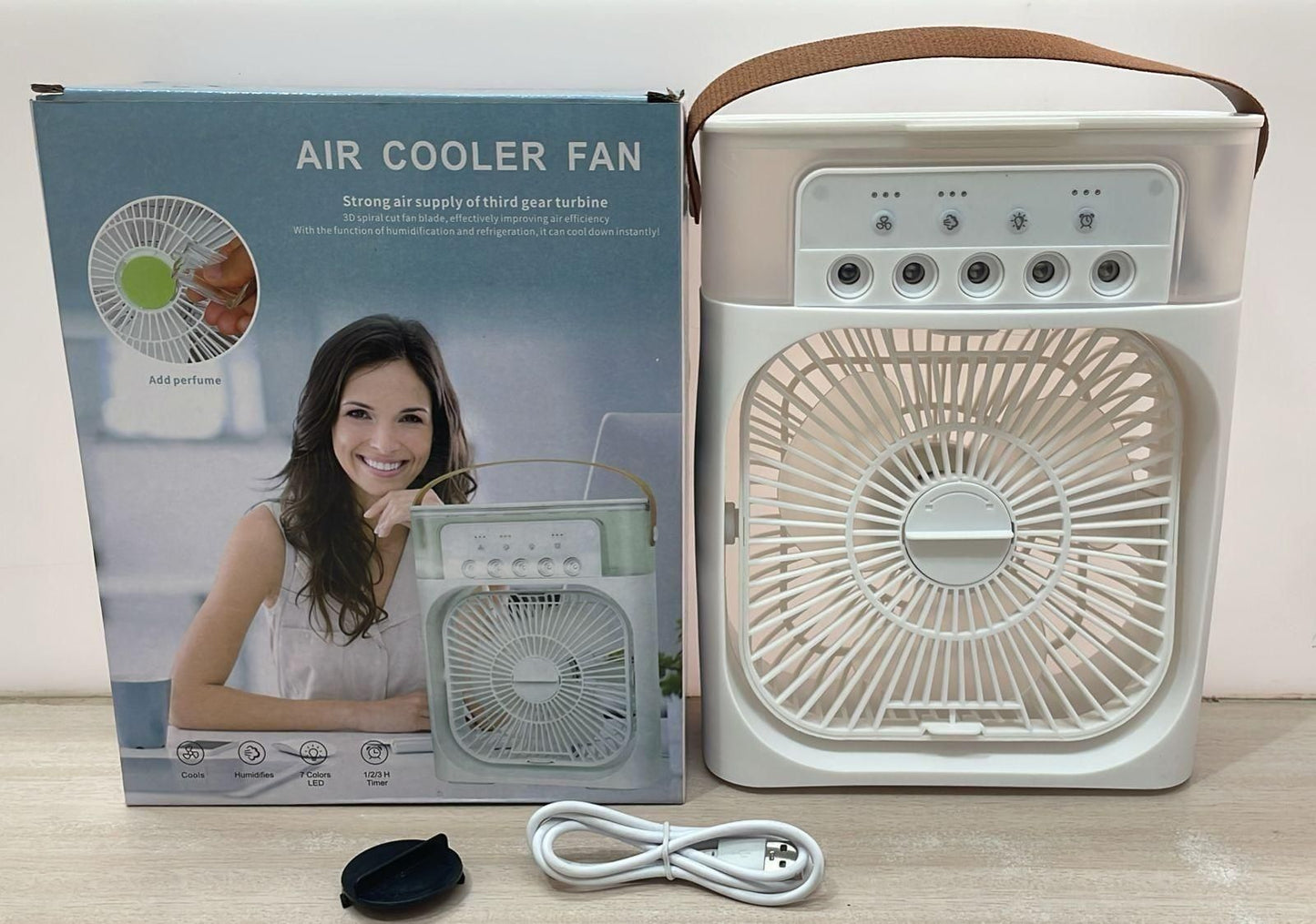 Arctic Breeze Pro: Advanced USB Evaporative Air Cooler &amp; Personal Fan with Intelligent Climate Control